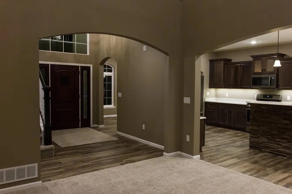 Anasazi Builders Open Concept Custom Home Interior.