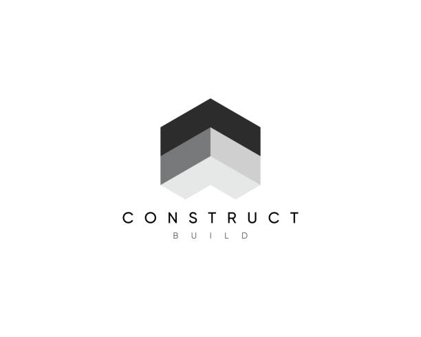 Modern construct  design symbol. Design for architecture, planning, structure, construction, building and property.
