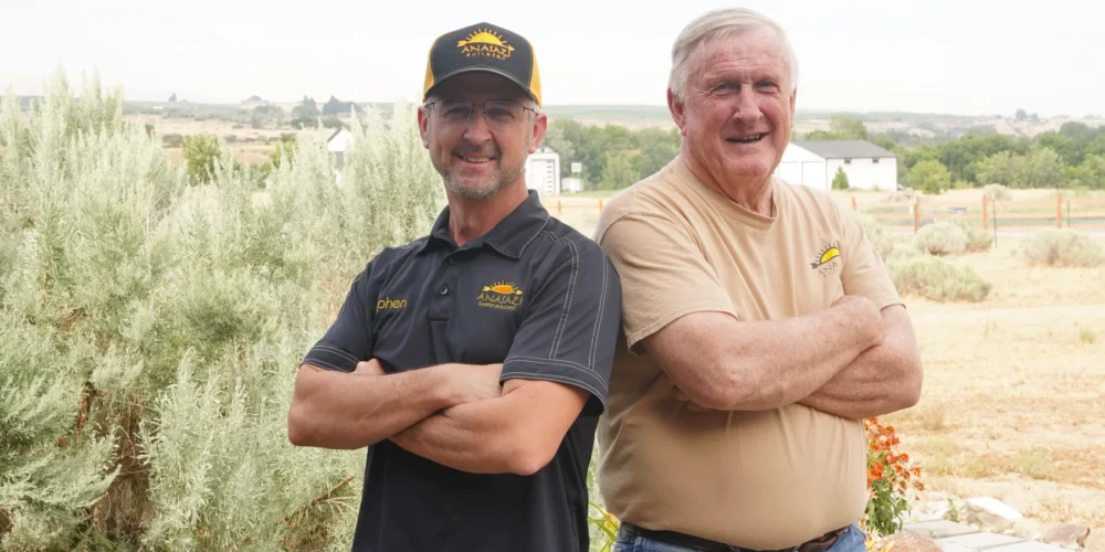 John and Stephen Worlund of Anasazi Builders at a Tri-Cities homesite