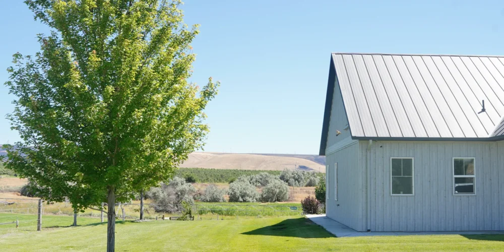 Completed rural custom home and landscaped property by Anasazi Builders