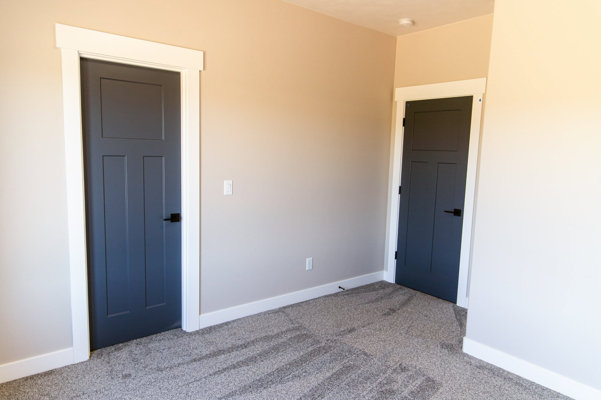 Exterior showing the tall RV garage bay